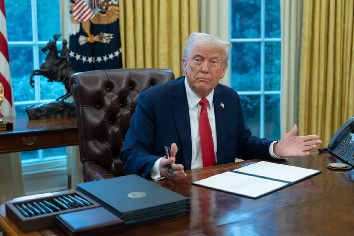 Donald Trump asserts that heavy tariff threats successfully stopped global wars