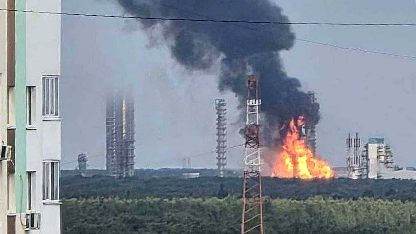 Ukrainian Drones Hit Russia’s Biggest Petrochemical Plant Deep in Western Siberia
